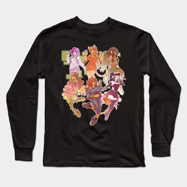 The Winx Club in Monster High Long Sleeve T-Shirt by Anemonaii